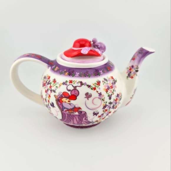 Vintage Red Hat Society Teapot - Picture 5 of 9
